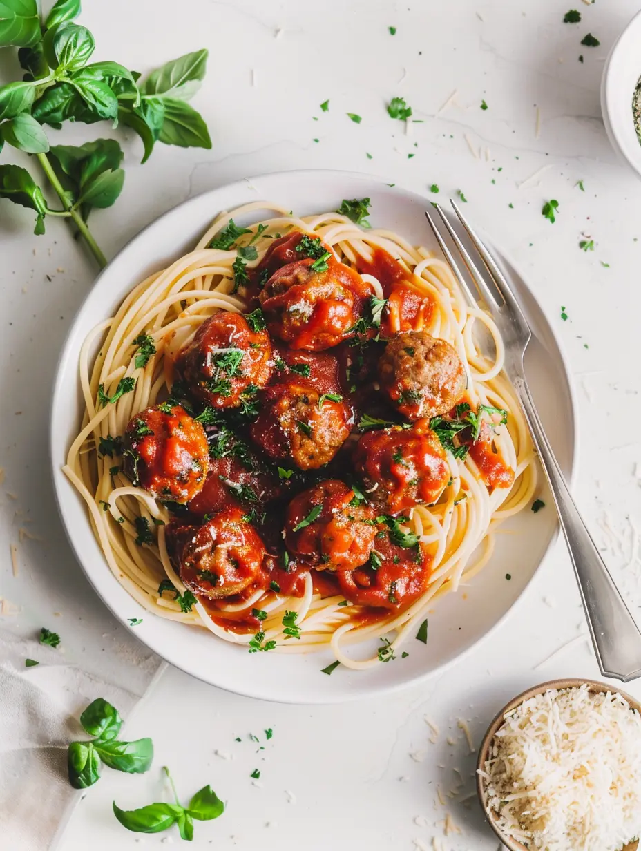 Vegan Lentil Meatballs with Spaghetti