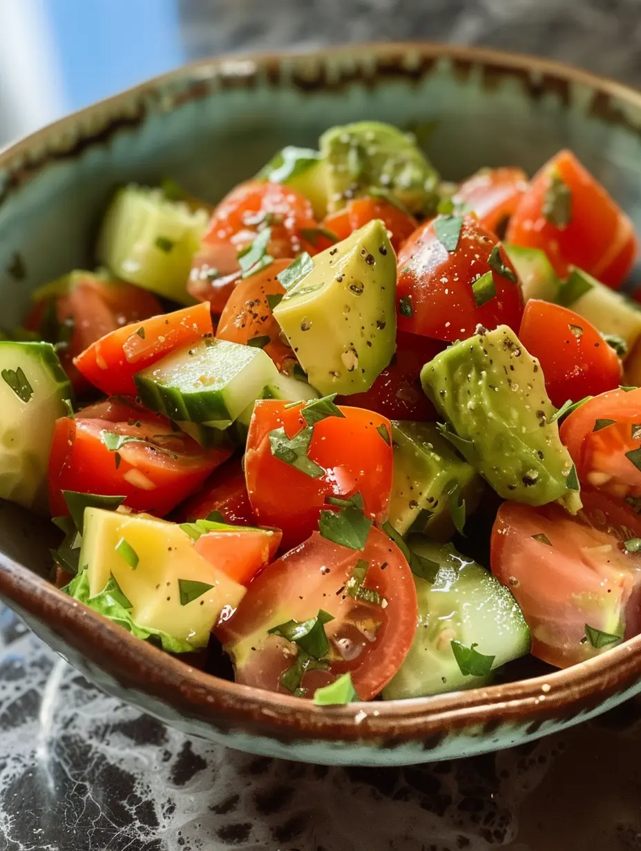 Tomato Cucumber Avocado Salad