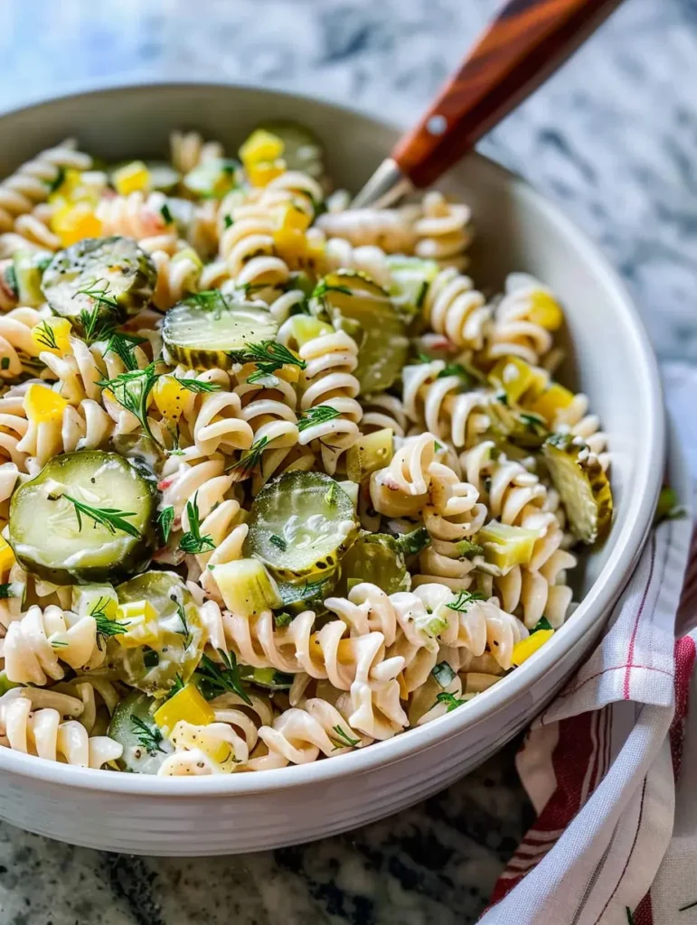 Dill Pickle Pasta Salad