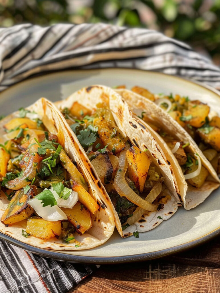 Potato Green Chile Tacos