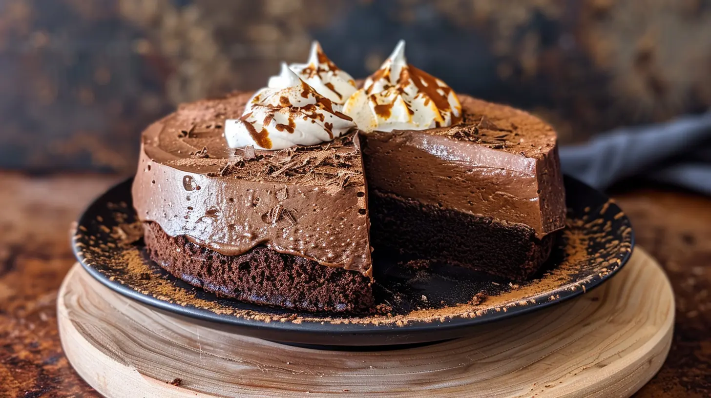 Vegan chocolate mousse cake