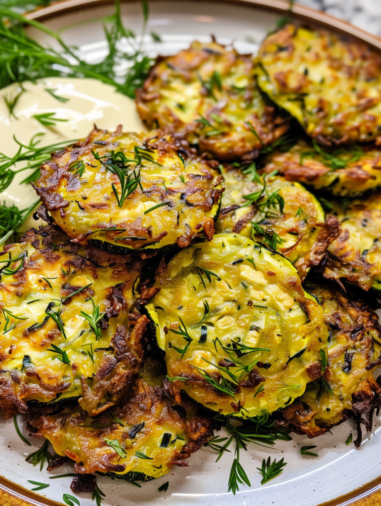 Baked zucchini fritters