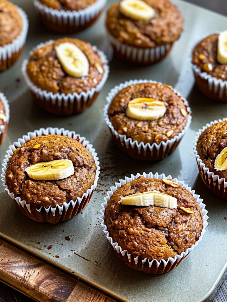 Sugarfree banana muffins (vegan)