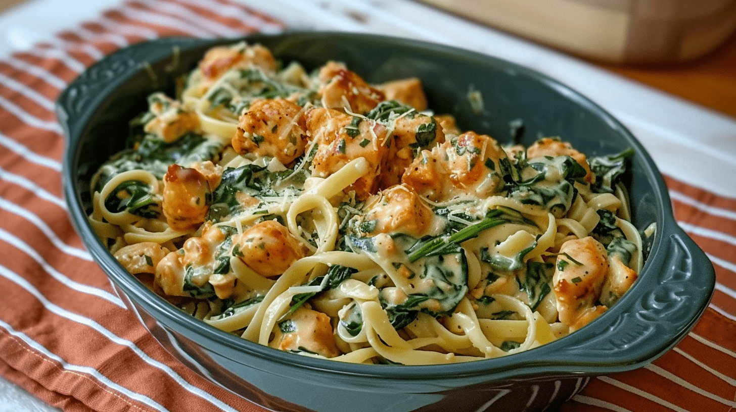 Buffalo Chicken Spinach Alfredo