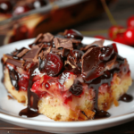 Chocolate Cherry Cheesecake Bread Pudding