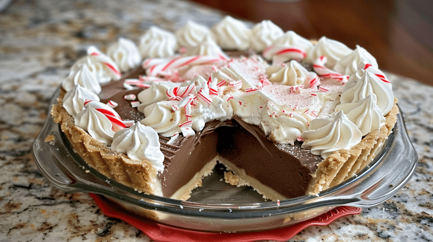 Chocolate Peppermint Cream Pie