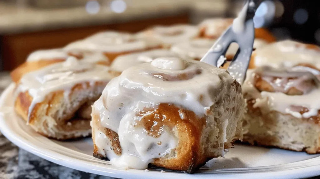 Cinnamon Rolls with Vanilla Bean Cream Cheese Icing