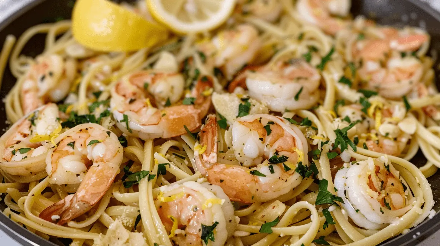 Lemon Garlic Shrimp Pasta