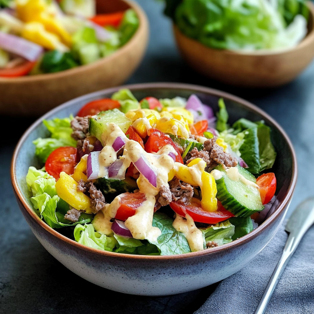 Leckeres Big Mac Salat Rezept - Schritt für Schritt Zubereitung