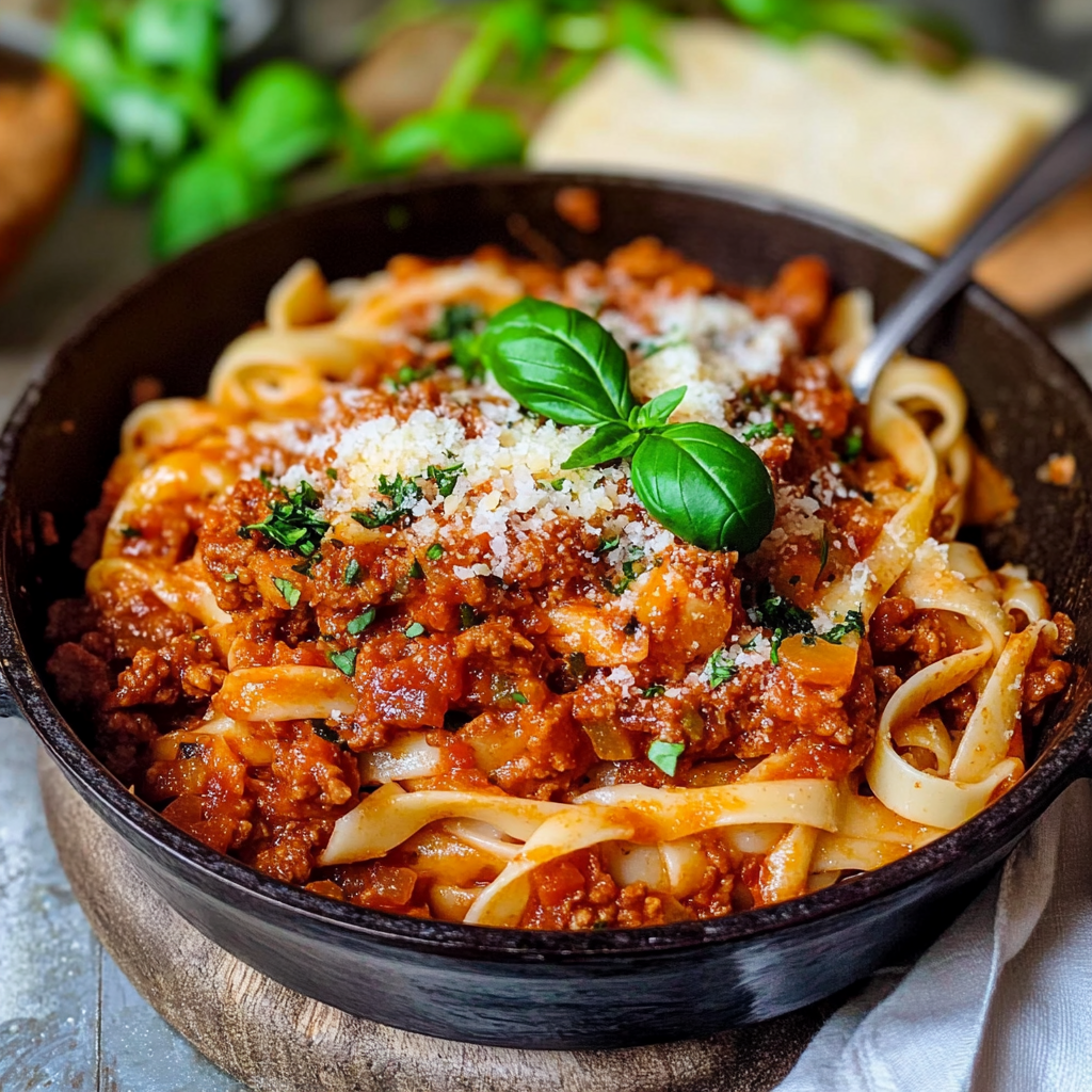 Leckeres Bolognese-Sauce, einfaches Rezept - Schritt für Schritt Zubereitung