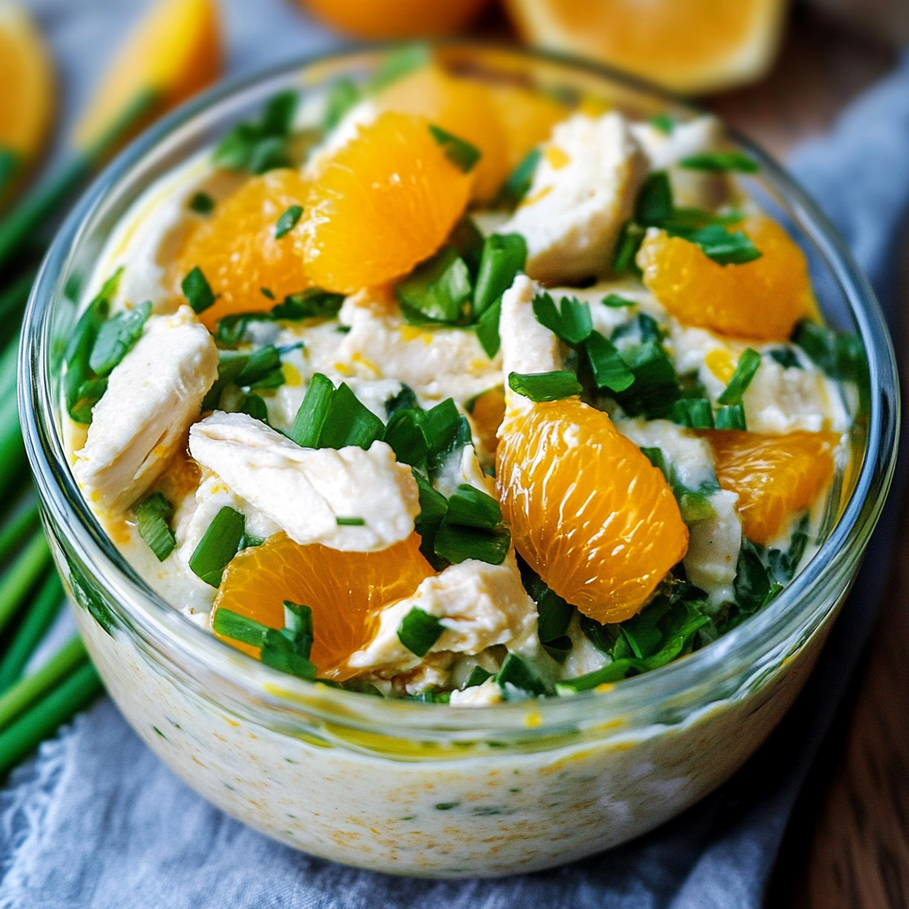 Leckeres Geflügelsalat mit Mandarinen Rezept - Schritt für Schritt Zubereitung