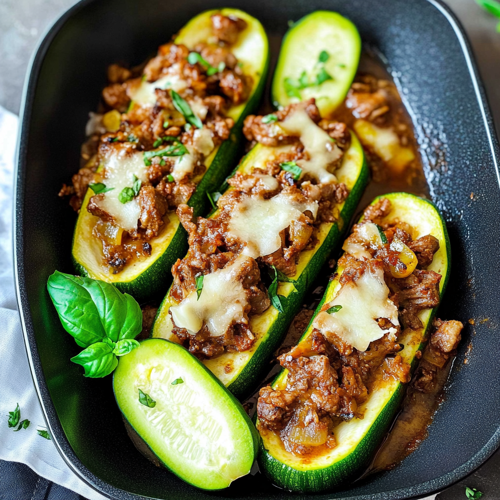 Leckeres Gefüllte Zucchini mit Hackfleisch Rezept - Titelbild
