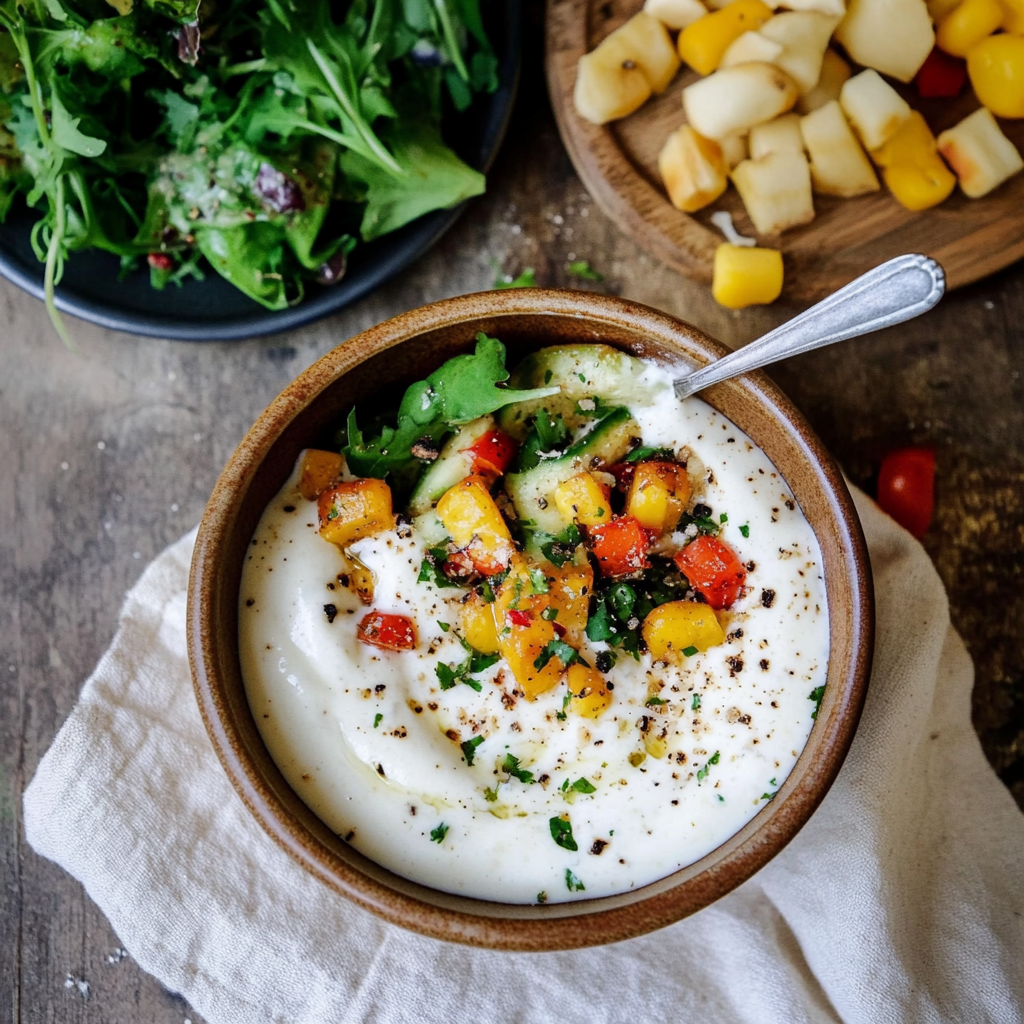 Leckeres Joghurt Dressing einfach und Rezept - Schritt für Schritt Zubereitung