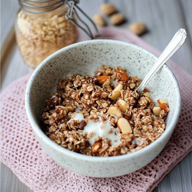 Leckeres Knuspermüsli mit Maulbeeren, Mandeln und Haferflocken Rezept - Titelbild