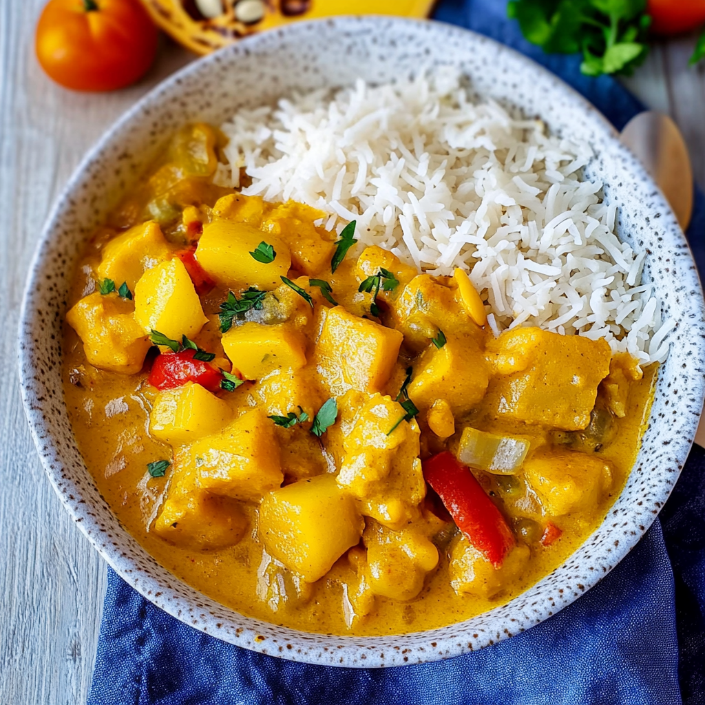 Leckeres Kürbis-Curry mit Kokosmilch Rezept - Schritt für Schritt Zubereitung