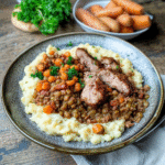 Leckeres Linsen mit Spätzle original schwäbisch Rezept - Titelbild