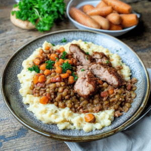 Leckeres Linsen mit Spätzle original schwäbisch Rezept - Titelbild