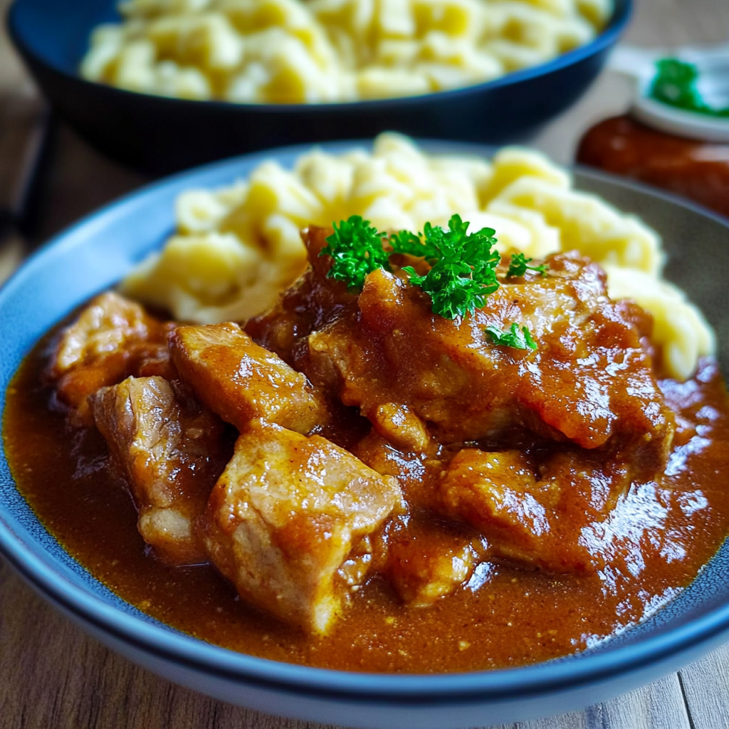 Leckeres Schweinegulasch Rezept - Titelbild