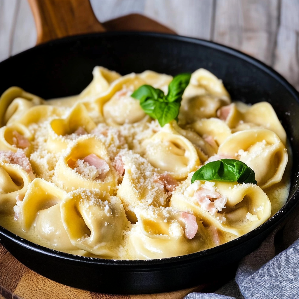 Leckeres Tortellini alla Panna wie beim Italiener Rezept - Titelbild