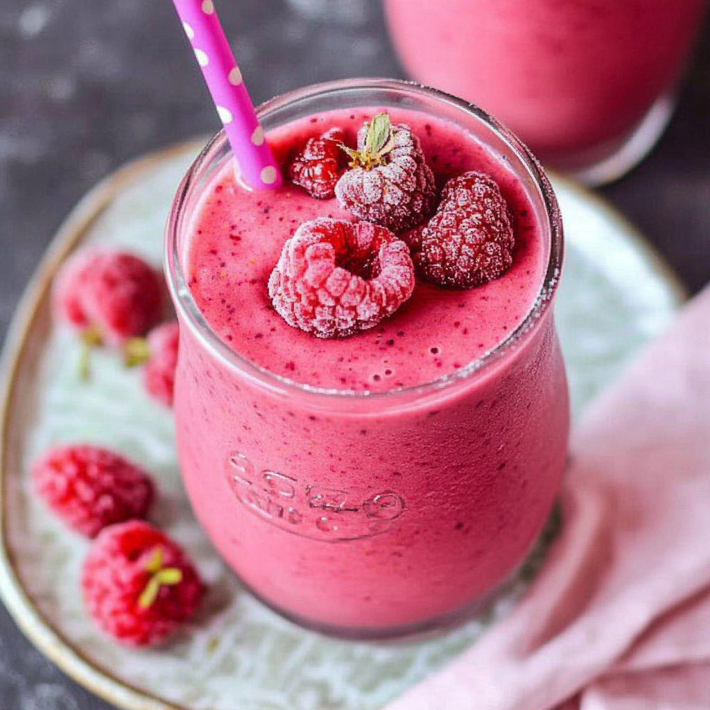 Leckeres Cremiger Himbeer-Smoothie Rezept - Titelbild