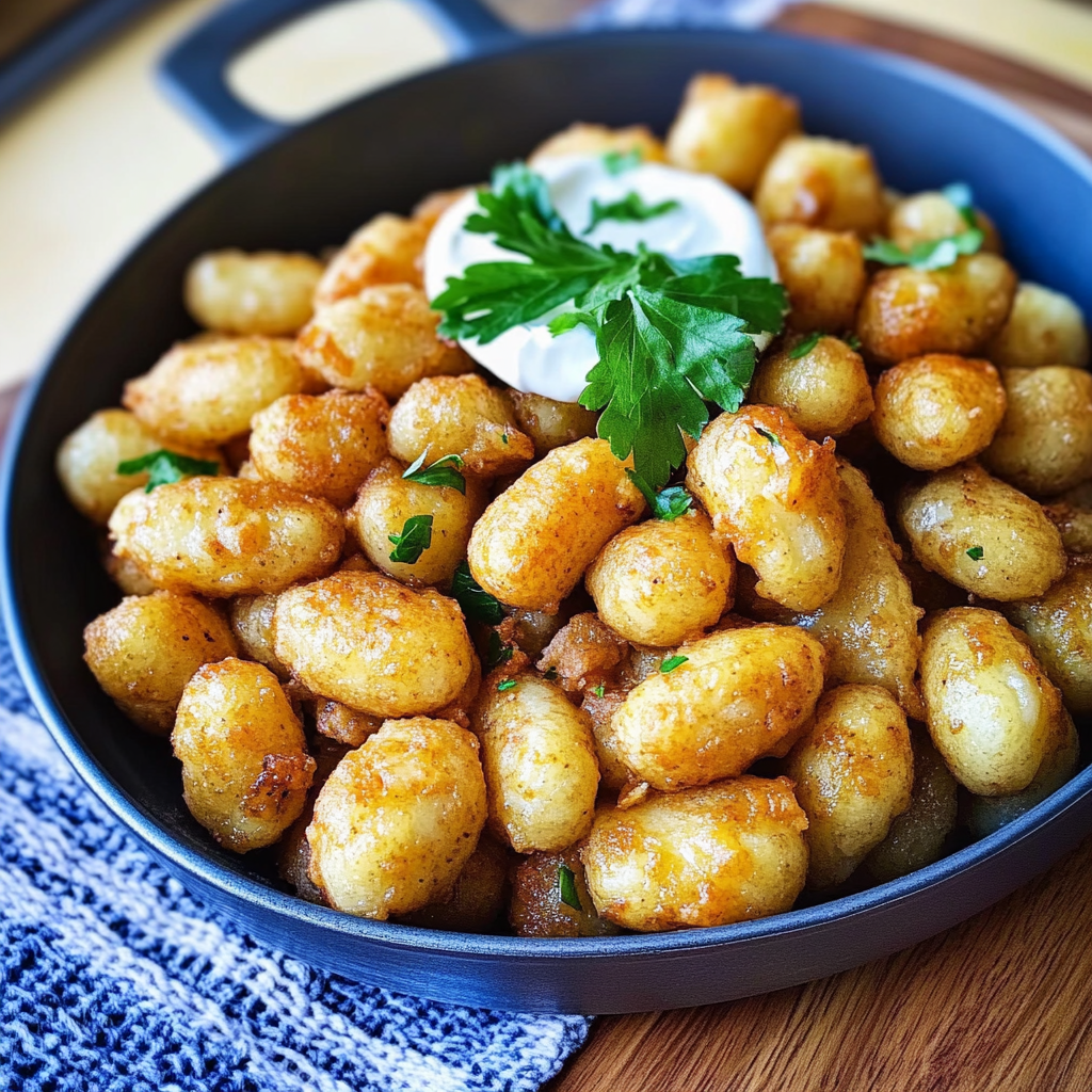 Leckeres Gnocchi aus der Heißluftfritteuse Rezept - Titelbild