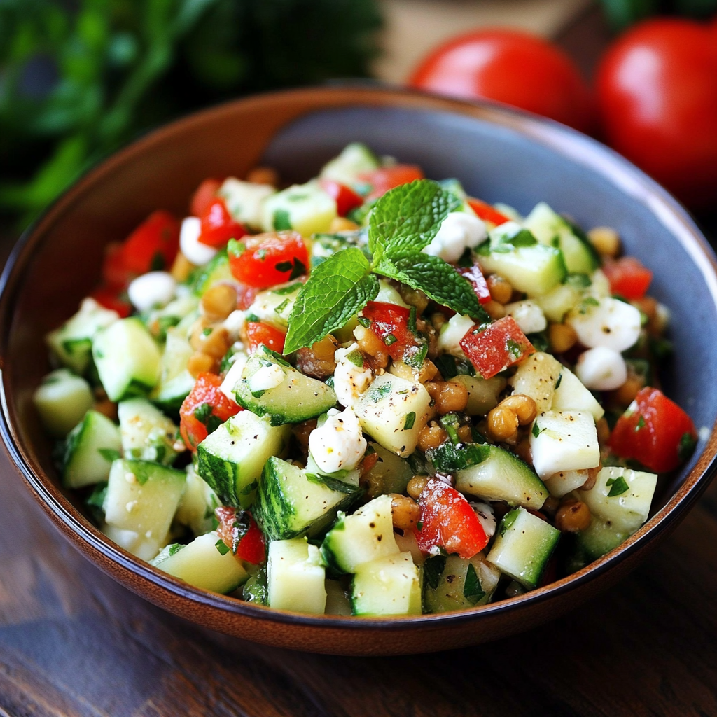 Leckeres Linsensalat Rezept - Titelbild