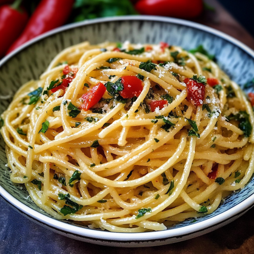 Leckeres Spaghetti aglio e olio e peperoncino Rezept - Schritt für Schritt Zubereitung