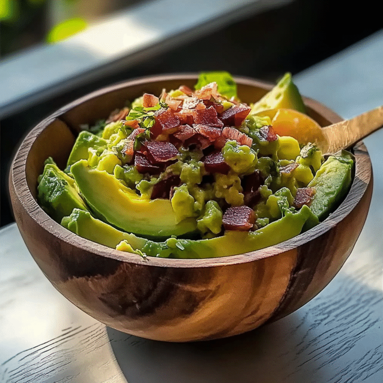 Leckeres Avocado-Eiersalat mit Speck Rezept - Titelbild