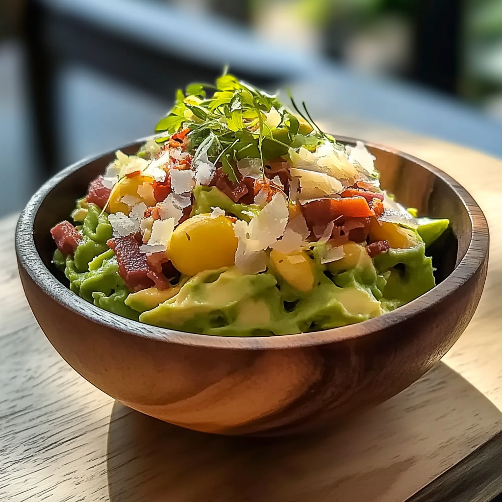 Leckeres Avocado-Eiersalat mit Speck Rezept - Schritt für Schritt Zubereitung