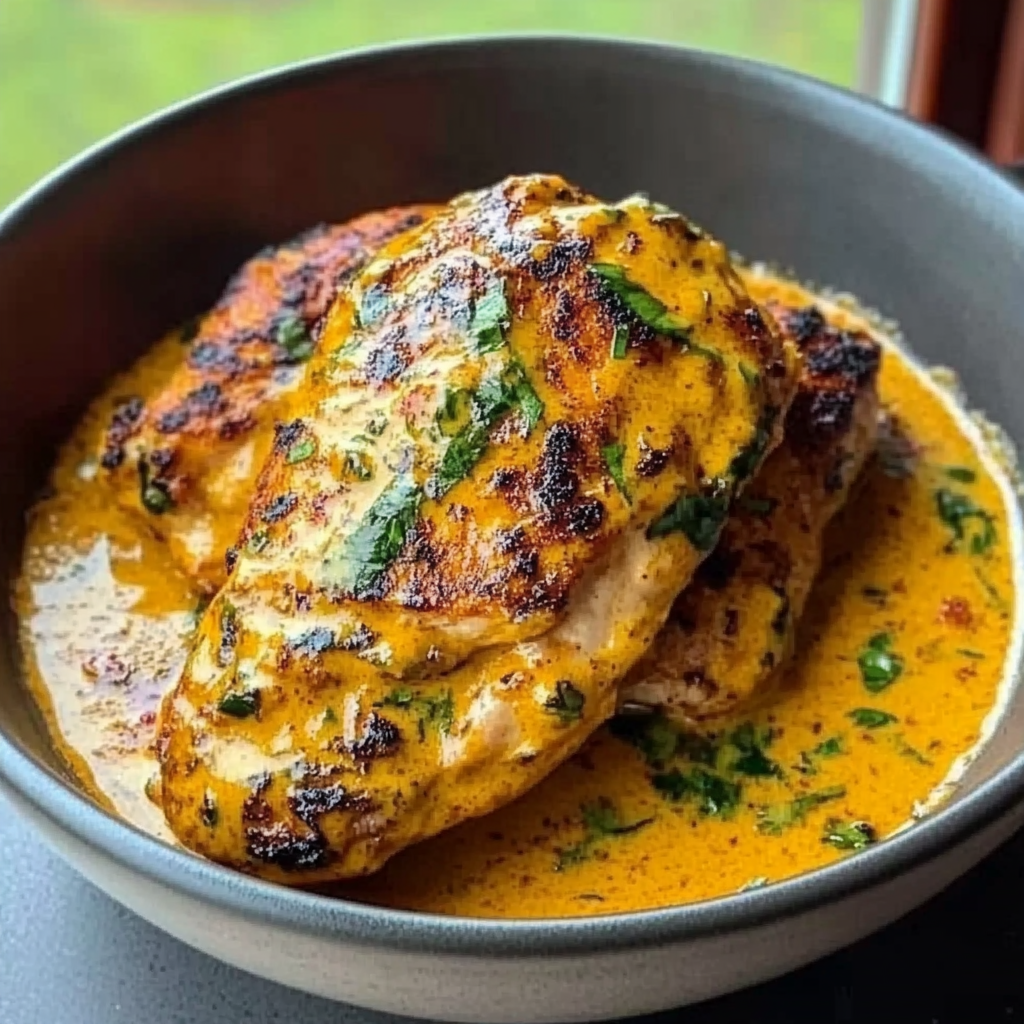 Leckeres Cremiges Peri-Peri-Hähnchen mit Reis Rezept - Titelbild