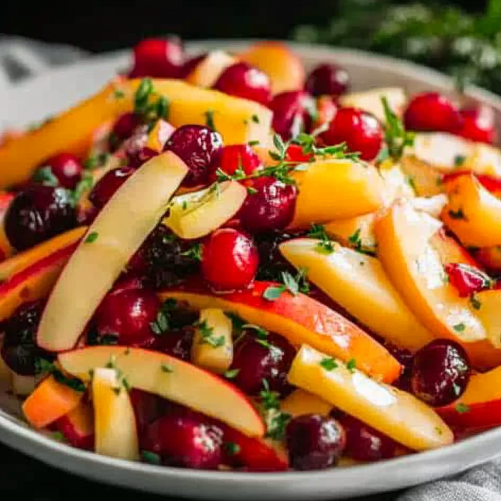 Leckeres Erfrischender Apfel-Cranberry-Karottensalat Rezept - Titelbild