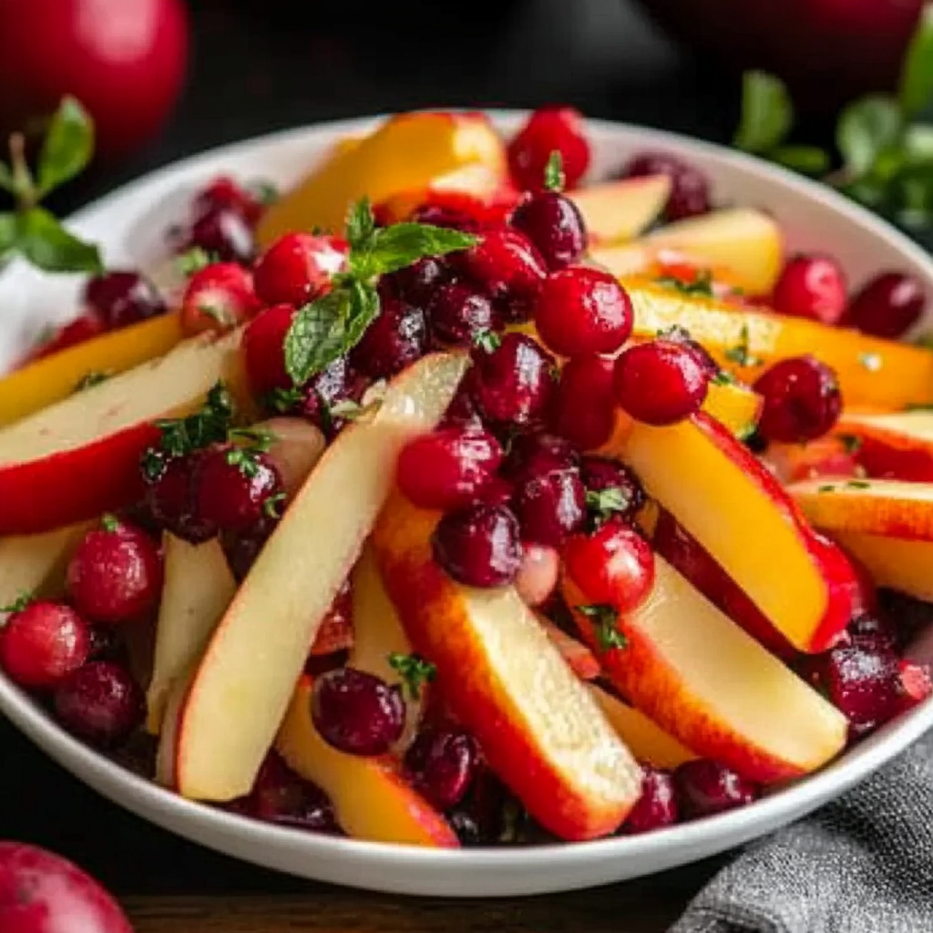 Leckeres Erfrischender Apfel-Cranberry-Karottensalat Rezept - Schritt für Schritt Zubereitung