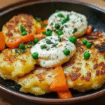 Leckeres Gemüseschmarrn mit Kräuterdip Rezept - Titelbild