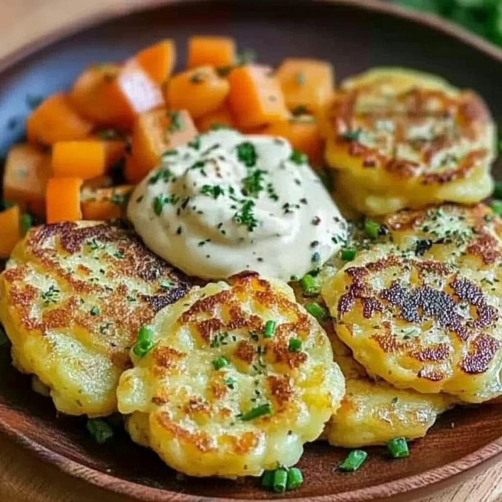 Leckeres Gemüseschmarrn mit Kräuterdip Rezept - Schritt für Schritt Zubereitung