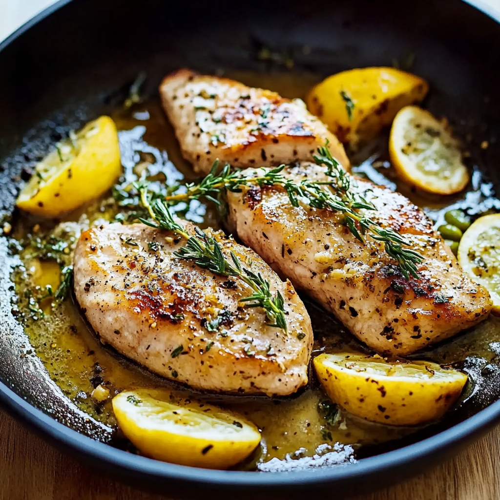 Leckeres Hähnchenfilets mit Zitrone und Spargel Rezept - Schritt für Schritt Zubereitung