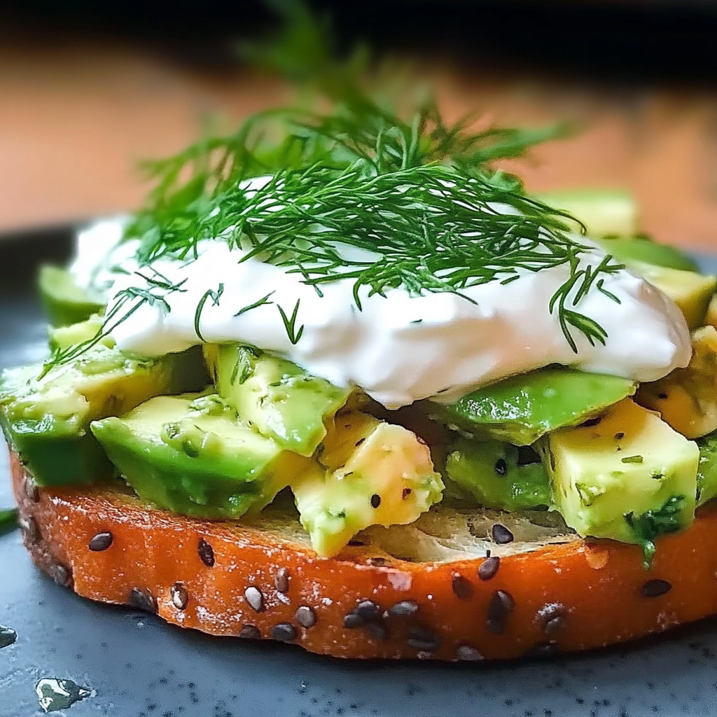 Leckeres Räucherlachs-Avocado-Toast mit Crème fraîche und Dill Rezept - Titelbild