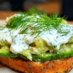 Leckeres Räucherlachs-Avocado-Toast mit Crème fraîche und Dill Rezept - Titelbild