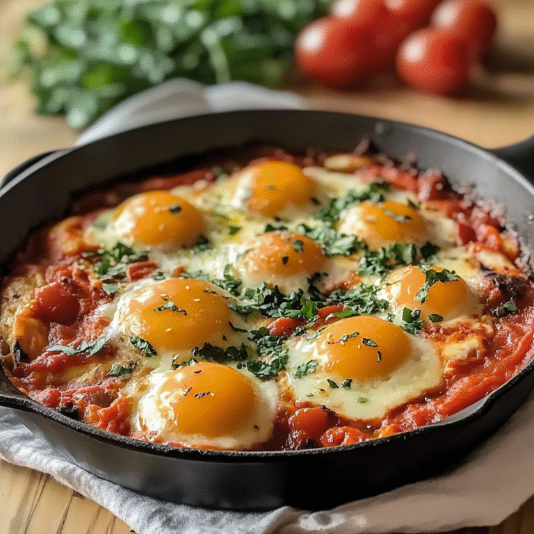Leckeres Shakshuka mit Käse für Jedes Frühstück Rezept - Titelbild