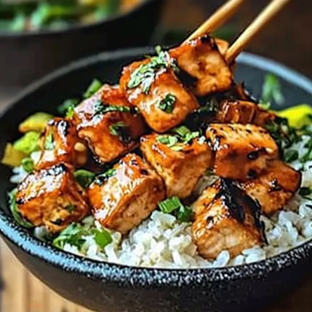 Leckeres Sriracha-Honig-Lachs-Bowls Rezept - Titelbild