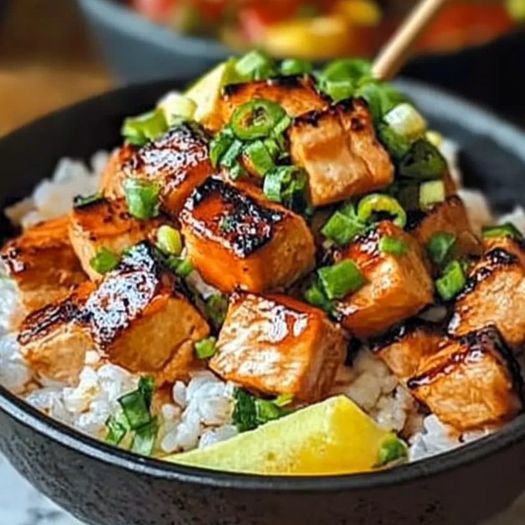 Leckeres Sriracha-Honig-Lachs-Bowls Rezept - Schritt für Schritt Zubereitung