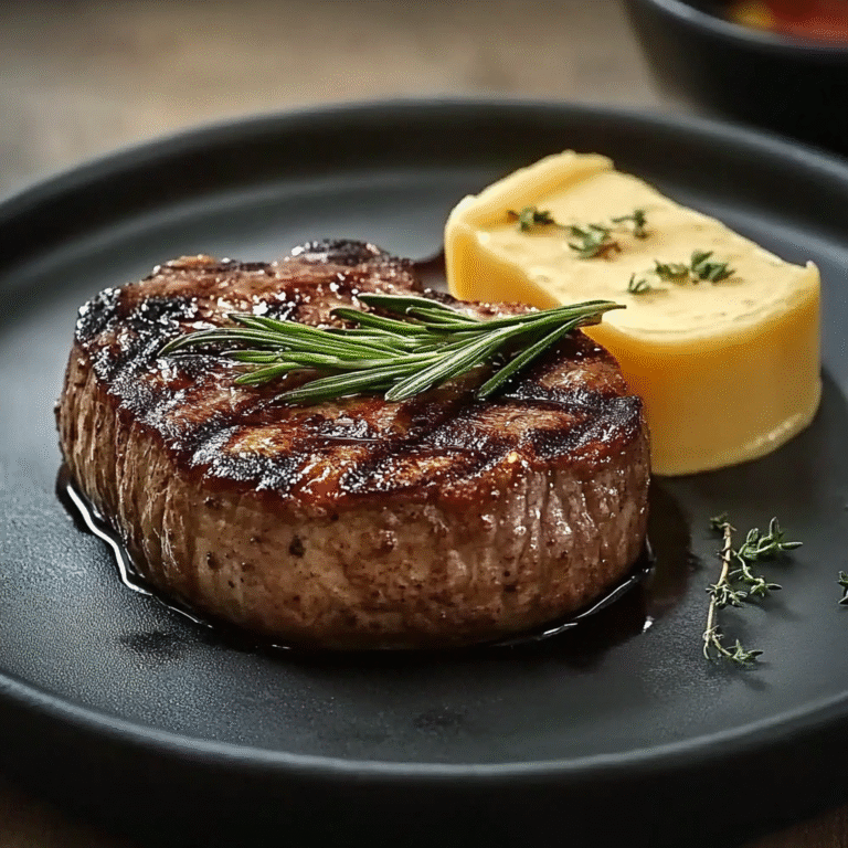 Leckeres Steak mit Kräuterbutter Rezept - Titelbild