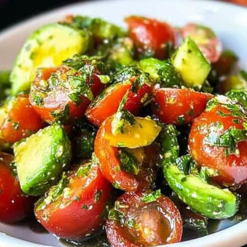 Leckeres Tomaten-Avocado-Salat Rezept - Titelbild