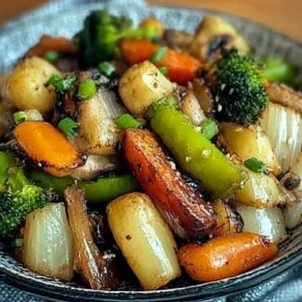 Leckeres Vegetarische Gemüsepfanne Rezept - Titelbild