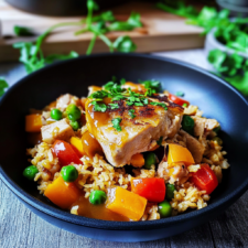 Verlockendes Hähnchenmittagessen