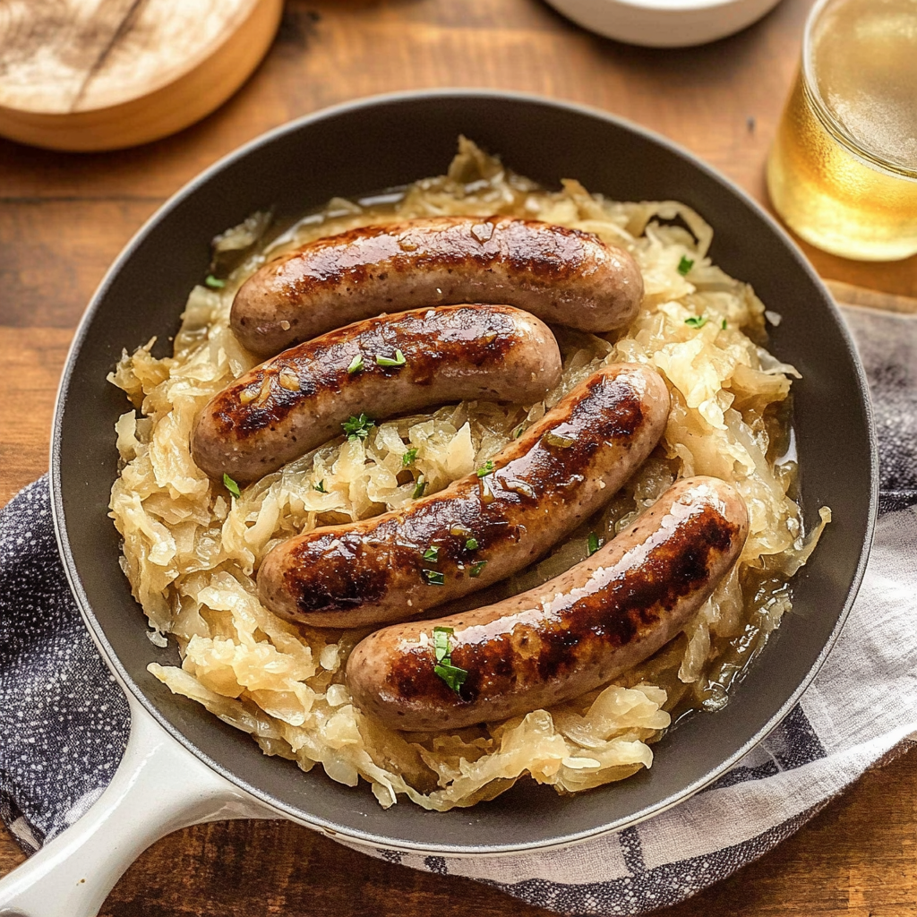 Unvergessliche Bratwurst mit Sauerkraut - Einfach lecker!