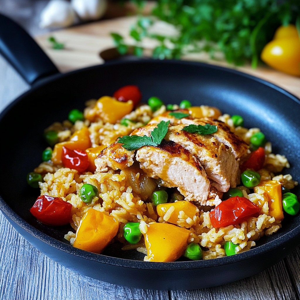 Recipe preparation for mittagessen mit hähnchen