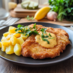 Knuspriges Schnitzel mit Kartoffelsalat - Perfekt für Familien