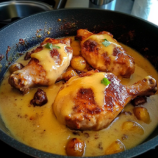 Hähnchen mit Rahmsoße