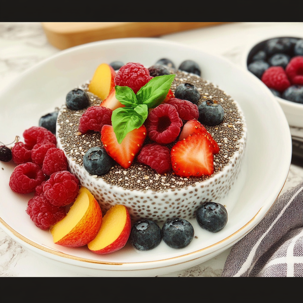 Recipe preparation for Chia Pudding Frühstück