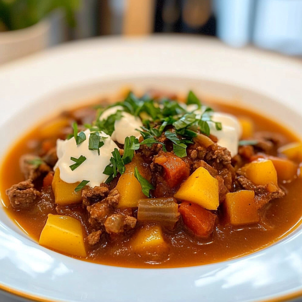 Recipe preparation for Gulasch